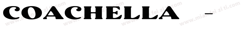 COACHELLA 字体字体转换